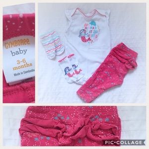 EUC Mermaid Two-Piece Set with Socks by Gymboree